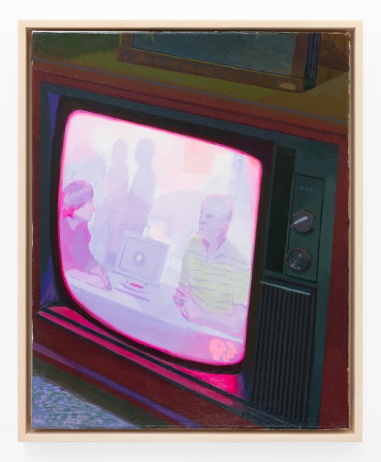 painting depicting tv screen