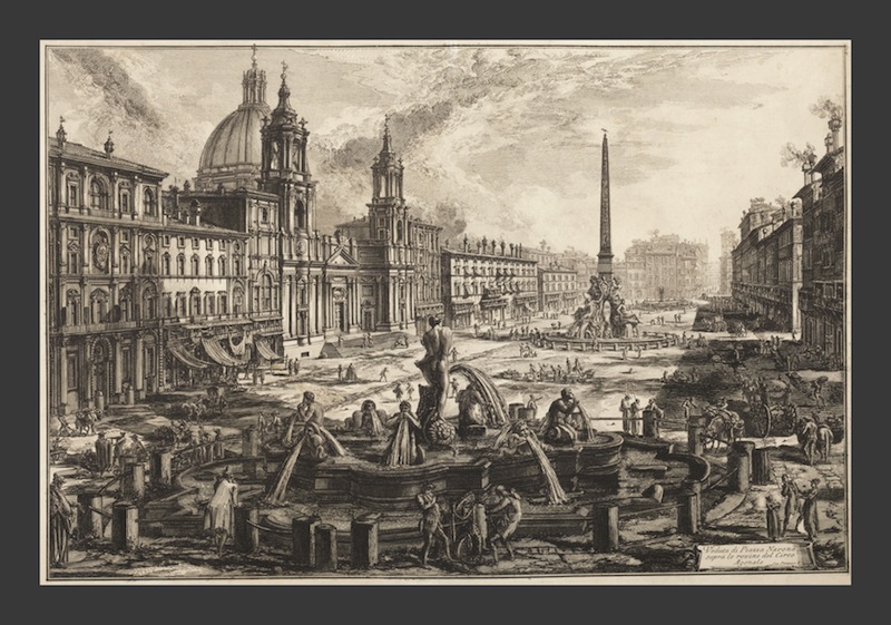 Giovanni Battista Piranesi (Italian, 1720-1778) View of the Piazza Navona [from the Views of Rome] 1773 Etching Gift of the Patrons of Paper and the John Howett Fund 2010.20.1 © Michael C. Carlos Museum, Emory University. Photo by Bruce M. White, 2010. 