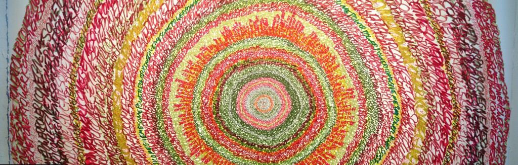 Detail, Steven L. Anderson, Energy Spiral—Power Power I Come Give Me Some, 2013, marker and pen on paper, 59 x 44 inches, courtesy the artist. 