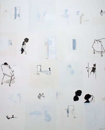 Amy Pleasant, Visiting Hours, 2005, watercolor and ink on paper.