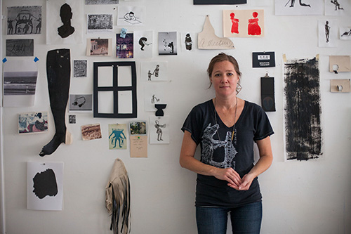 Amy Pleasant in her studio, 2013. (Photo: Jason Wallis)