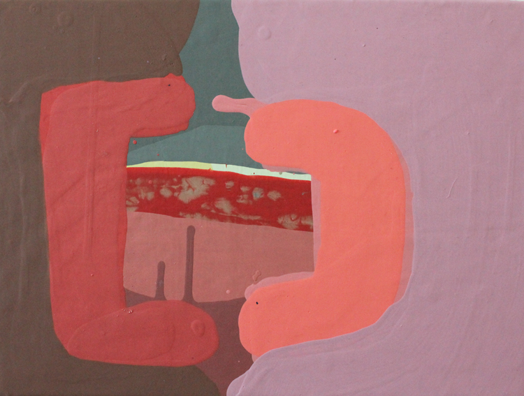 Sydney Cohen, Sharing a Sandwich, 2013; acrylic on panel, 9 by 12 inches. 