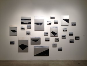 Installation view of Katherine Taylor'sAggregate Views, 2013, at MOCA GA.