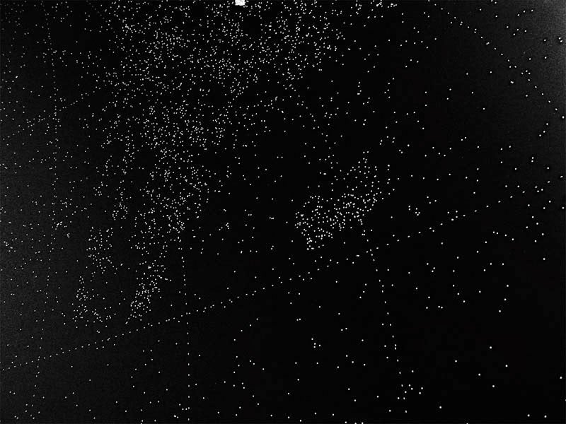 Katie Paterson, All the Dead Stars (detail), a map documenting the locations of about 27,000 dead stars. 