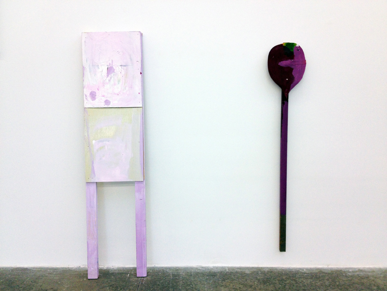 Bill Adams, The Pink and Plum Stick, both 2013. Courtesy Kerry Schuss (K.S. Art), New York.