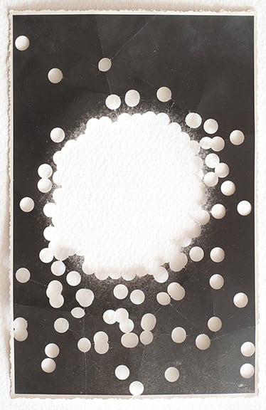 Aspen Mays, Punched out stars 4; silver gelatin print, 4¼ by 6½ inches. 