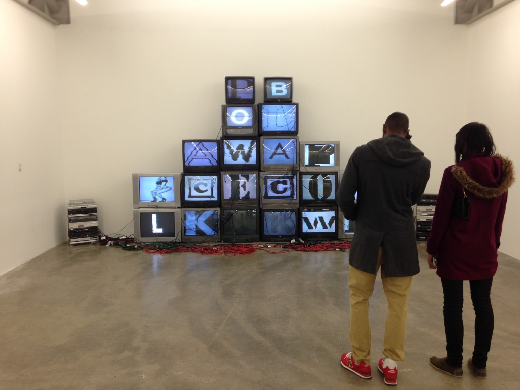Paul Stephen Benjamin, ABCKL, 2013; TV monitors, DVD players, cables, extension cords, power strips. (Photo Carl Rojas)