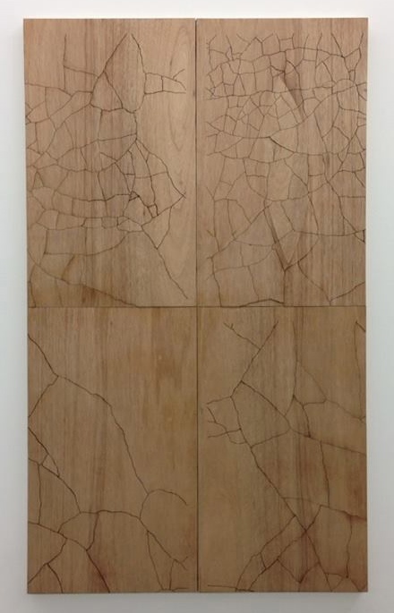 Kate Shepherd, Wood, 2013; laser-cut wood, stain, 59 by 35 inches. Courtesy Galerie Lelong, New York. (Photo Stephanie Cash)