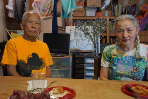 Ushio Shinohara (right) and his wife Noriko of the documentary Cutie and the Boxer (2013). Courtesy Tribeca Film Festival.
