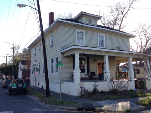 The house Marcus Kenney bought for use as a studio; he rents out the top floor to other artists.