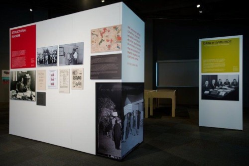 Installation view of "Health Is a Human Right," at the CDC Sencer Museum.