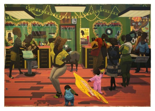 Kerry James Marshall, School of Beauty, School of Culture, 2012; acrylic and glitter on stretched canvas. Birmingham Museum of Art.