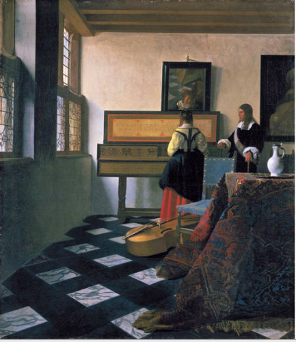 Johannes Vermeer, The Music Lesson, 1662-65. Royal Collection, St. James Palace, London. 