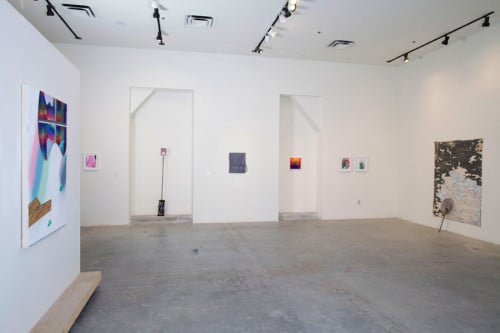 Installation view of "Staring at the Sun," curated by Craig Drennen, at Saltworks, 2014. 