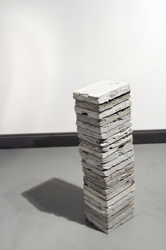 Lisa Iglesias, Capitalism and Freedom, 2014; concrete, Milton Friedman’s Capitalism and Freedom.