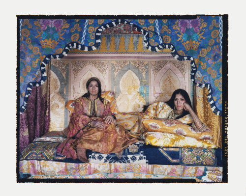 Lalla Essaydi, Harem Revisited #51, 2012; chromogenic print mounted on aluminum, 30 by 40 inches.    