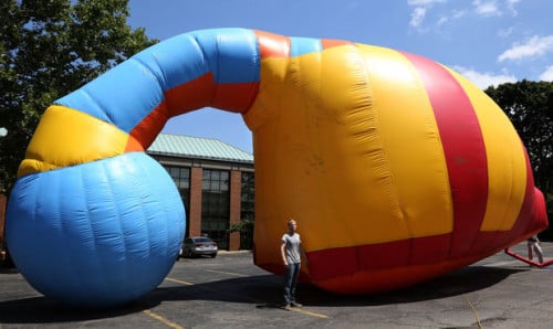 TKTKTK's inflatable sculpture will be installed in an outdoor pond.