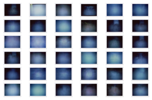 Steffen Sornpao, Instant Watch, 2013, 36 instant film images, 3¼ by 4¼ inches each. 