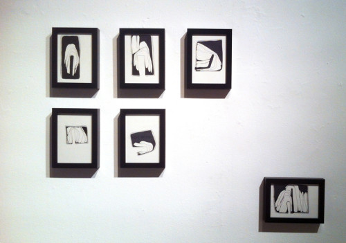 Iman Person, installation view, all 2014, ink on paper, 5 by 7 inches.
