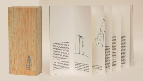 Emily Speed, Unfolding Architecture, 2007 ; silkscreen and letterpress , edition of 90.