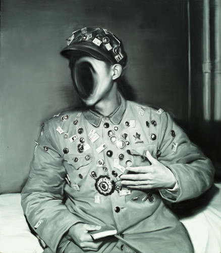 Caomin Xie, A Faithful Believer, 2014; oil on canvas, 42 by 48 inches.