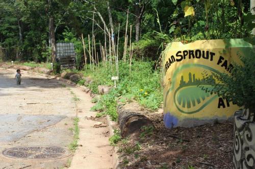 Entrance to Urban Sprout Farms in Southwest Atlanta.