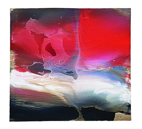 Ed Clark, Louisiana Red, 2004; acrylic on canvas, 67 by 72 inches. (Collection of Arthur Primas; courtesy N’Namdi Contemporary Art)