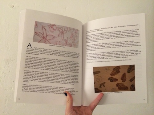 Inside the Seed Space catalogue, an essay on Nicole Baumanns exhibition by Scott Zieher. 