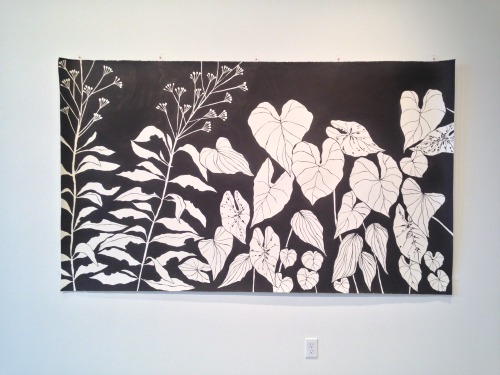 Susan Hable Smith, joe pie weed, 2014; india ink on paper, 60 by 100 inches. Photo by Sherri Caudell. 