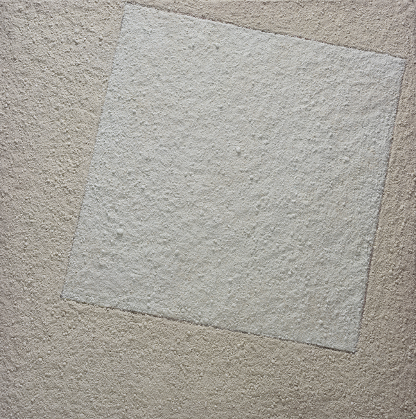 Vik Muniz, Suprematist Composition: White on White, after Kazimir Malevich (Pictures of Pigment), 2007; Chromogenic print 48 x 48 inches Image: Courtesy of the artist and Sikkema Jenkins & Co., New York. Art © Vik Muniz/Licensed by VAGA, New York, New York