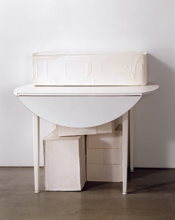 Rachel Whiteread, Surface, 2005; plaster and laminated wood, 39 by 44¼ by 27¾ inches.