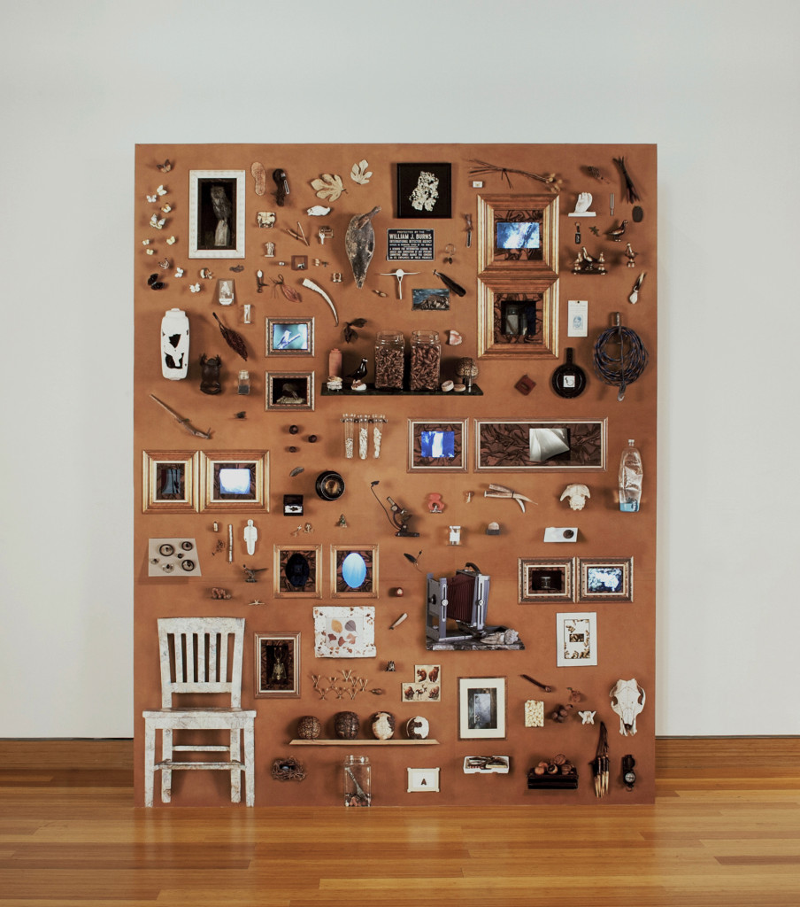 Cabinet of Wondering, 2014. Kim Abeles, American, born 1952. Digital print of drawings and photographs, video and specimens