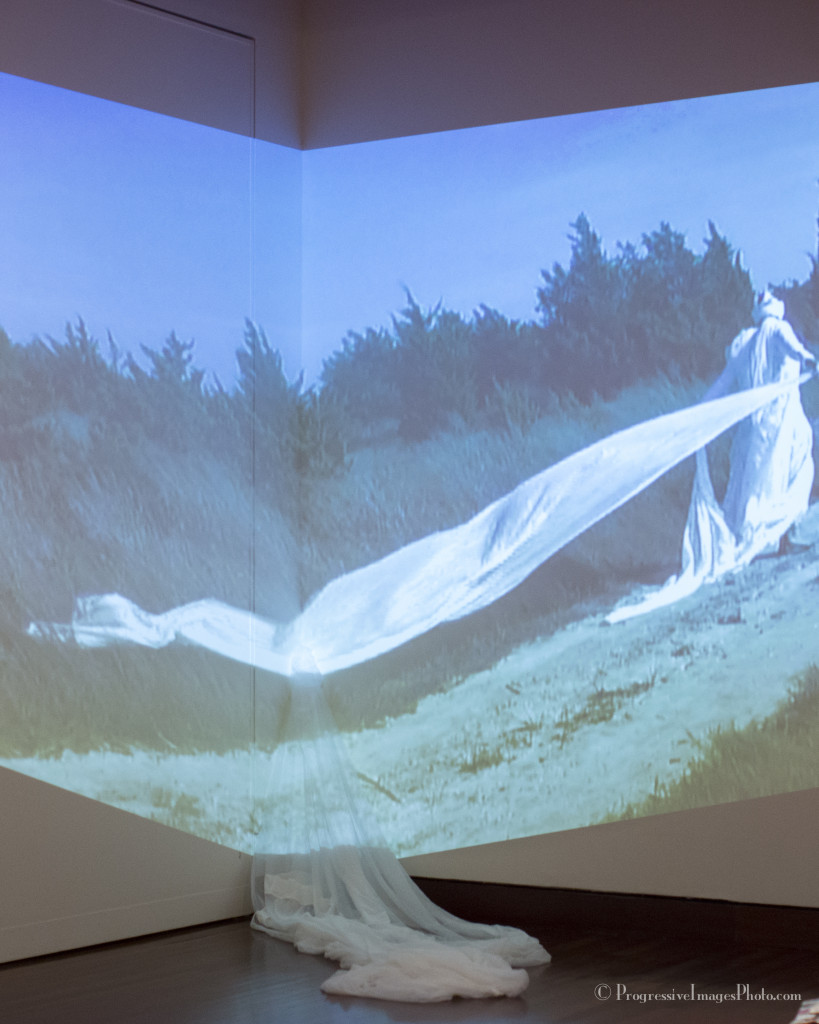 Maren Hassinger, Wind, in collaboration with Ava Hassinger and Nicholas Buchanan, 2014; video and Super8 film, 10 minutes, (Installation photo: Progressive Images Photography)