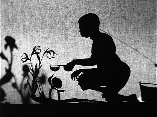 Kara Walker,  Possible Beginnings, or the Creation of African-America; a Moving Picture by Kara E. Walker(video still), 2005; video, black and white, sound TRT 00:15:57 © 2005 Kara Walker Courtesy of Sikkema Jenkins & Co., New York