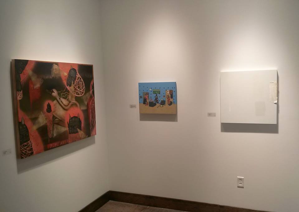 View of the inaugural exhibition at CG2, with works by Fred Stonehouse, Andrea Heimer and Mary Bucci McCoy.