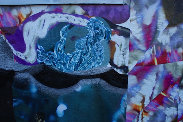 Detail of Sally Heller's mural <i>LINKED</i>.
