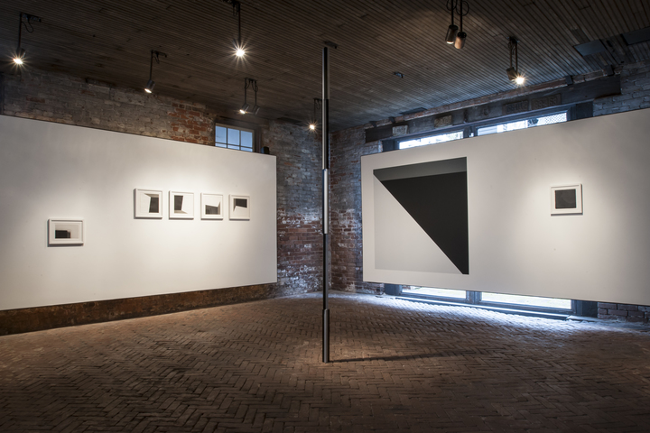 Installation view of Pete Schulte's show "Build a Fire," at Whitespace through March 28.