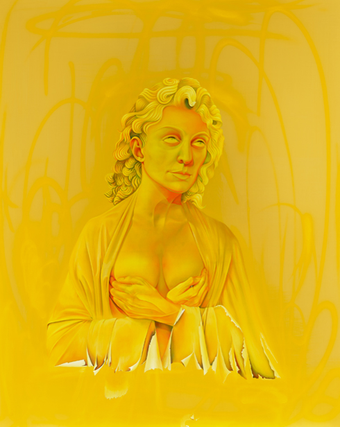 Taravat Talepasand, Sanctioned I, 2014; egg tempera on linen, 32 by 26 inches.