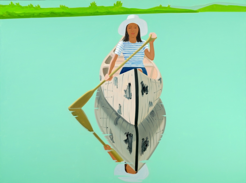 Alex Katz , Good Afternoon, 1974; oil on canvas, 72 by 96 inches.