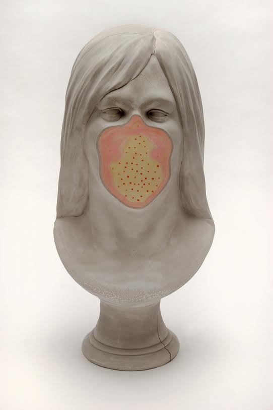Christina West, Unmet (#11), 2015; pigmented hydrocal, 18 1/2 by 9 by 8 inches.