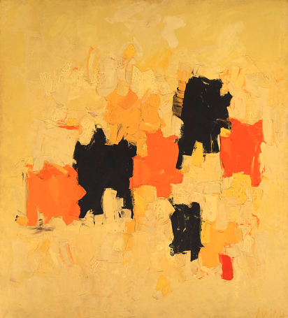 Olga Albizu, Radiante, 1967; oil on canvas, 68 by 62 inches. 