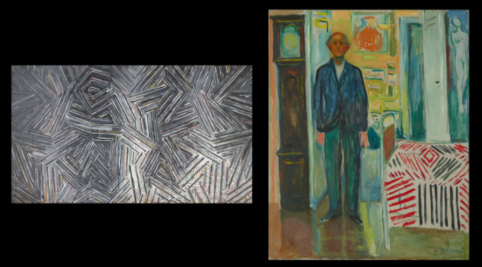 Similarities in the work of Jasper Johns and Edvard Munch are revealed in an exhibition at the Virginia Museum of Fine Arts. 