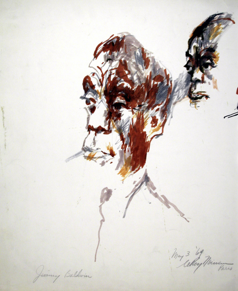 a drawing of James Baldwin