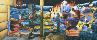 Tim Short, "Infinitum (When There is No Sun)", 2017, oil on canvas, 46 x 112 inches. Image by and courtesy of the artist.